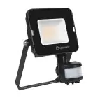 Ledvance LED Breedstraler Compact Zwart 20W 2000lm 100D - 840 Koel Wit | IP65 - Symmetrisch - Bewegings- en lichtsensor