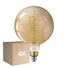 Voordeelpak 4x Philips Classic LED Globe E27 200mm Filament Goud 7W 470lm - 818 Zeer Warm Wit | Dimbaar - Vervangt 40W