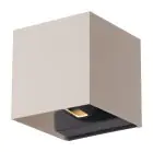 D'Lite Wandlamp Nova Aluminium Beige Up & Down 4.9W 480lm - 830 Warm Wit | IP54 - Verstelbare Gradenbundel