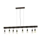 Eglo Hanglamp Townshend 4 Staal Bruin Zwart | IP20 - Geschikt voor 8x E27 