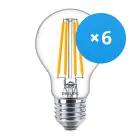 Voordeelpak 6x Philips Corepro LED Lamp E27 Peer Helder 10.5W 1521lm - 827 Zeer Warm Wit | Vervangt 100W